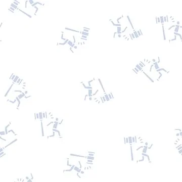 Tribunal law glyph seamless pattern Stock Illustration