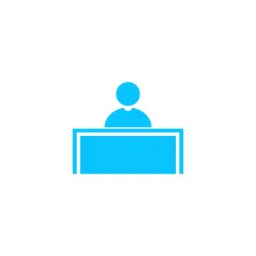 Tribune icon flat Stock Illustration