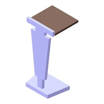 Tribune icon isometric vector. Speaker raised platform Stock Illustration