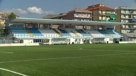 Tribune soccer field Stock Footage 76732136