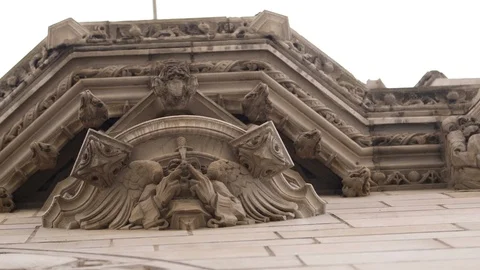 TRIBUNE TOWER LOOKING UP Video stock 95877220