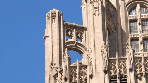 TRIBUNE TOWER SIDEVIEW 스톡 동영상 95878541