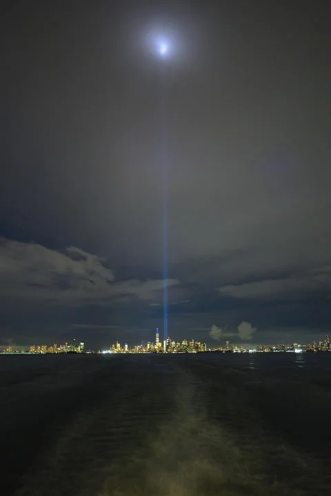 Tribute in Light Display Hyperlapse Stock Footage 250495082
