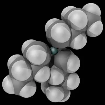 Tributyltin hydride molecule Stock Illustration