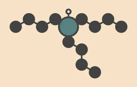 Tributyltin hydride molecule Stock Illustration