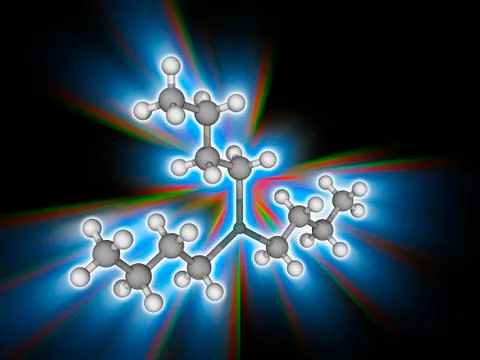 Tributyltin hydride organic compound molecule Stock Illustration