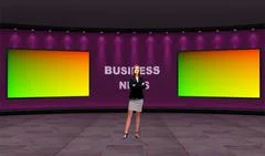 Tricaster Psd TV Studio Set for Business PSD Template