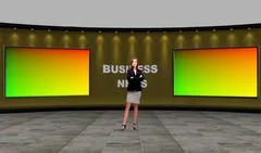 Tricaster Psd TV Studio Set for Business PSD Template