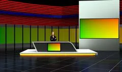 Tricaster Psd TV Studio Set for Business PSD Template