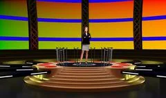 Tricaster Psd TV Studio Set for Entertainment PSD Template