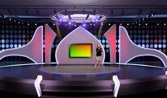 Tricaster Psd TV Studio Set for Entertainment PSD Template