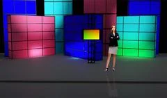 Tricaster Psd TV Studio Set for Entertainment PSD Template