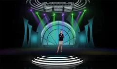 Tricaster Psd TV Studio Set for Entertainment PSD Template