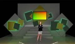 Tricaster Psd TV Studio Set for Entertainment PSD Template
