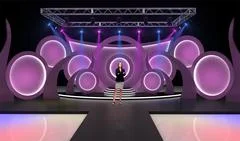 Tricaster Psd TV Studio Set for Entertainment PSD Template