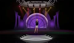 Tricaster Psd TV Studio Set for Entertainment PSD Template