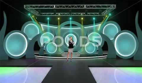 Tricaster Psd TV Studio Set for Entertainment-23 PSD Template