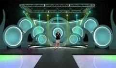 Tricaster Psd TV Studio Set for Entertainment PSD Template
