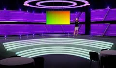 Tricaster Psd TV Studio Set for Entertainment PSD Template