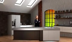 Tricaster Psd TV Studio Set for Cookery Show PSD Template