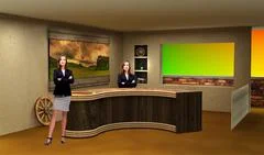 Tricaster Psd TV Studio Set for Agriculture PSD Template