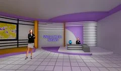 Tricaster Psd TV Studio Set for Weather PSD Template