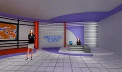 Tricaster Psd TV Studio Set for Weather PSD Template