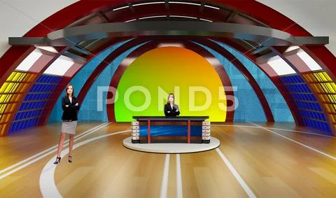 Tricaster Psd TV Studio Set for Sports PSD 템플릿