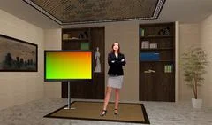 Tricaster Psd TV Studio Set for Education PSD Template