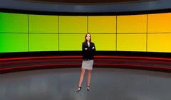 Tricaster Psd TV Studio Set for Talkshow PSD Template