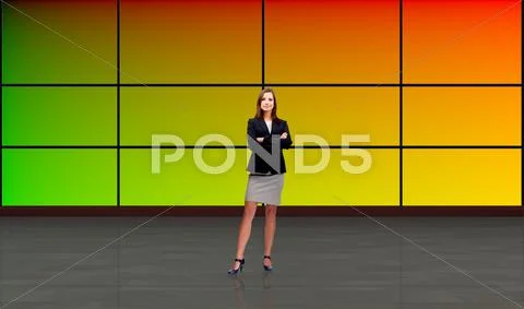 Tricaster Psd TV Studio Set for Talkshow PSD 템플릿