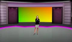 Tricaster Psd TV Studio Set for Talkshow PSD Template