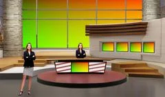 Tricaster Psd TV Studio Set for News PSD Template