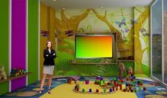 Tricaster Psd TV Studio Set for Kids PSD Template