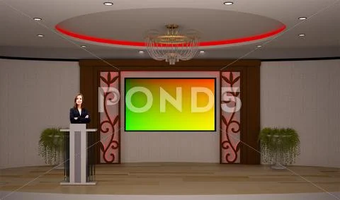 Tricaster Psd TV Studio Set for Education 021 PSD 템플릿