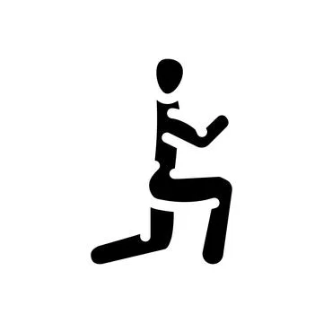 Tricep dips fitness exercise arm glyph icon vector illustration Stock Illustration