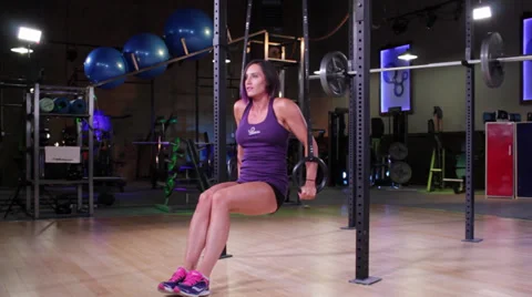 Tricep Dips on Olympic Rings Stock Footage 30367075