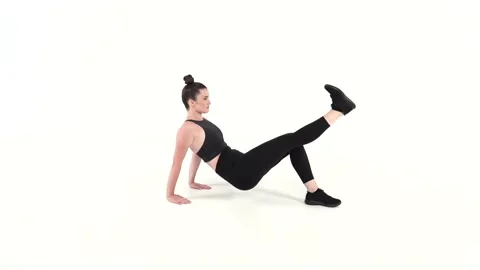 TRICEP DIPS SINGLE LEG Stock Footage 166293572