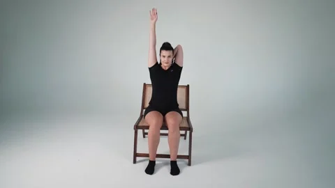 Tricep stretch Stock Footage 314196068