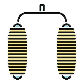 Triceps rope cable attachment for gym workout Stock Illustration