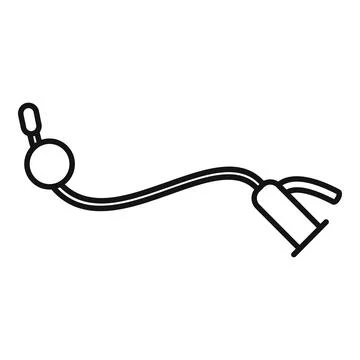Triceps rope pushdown gym workout equipment icon 库存插图