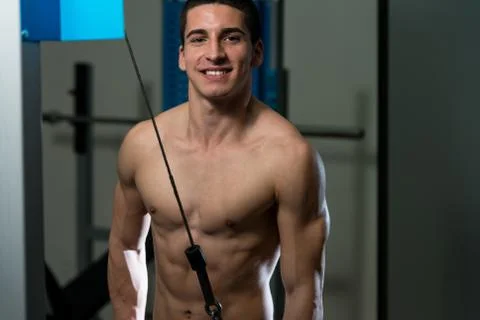 Triceps workout Stock Photos