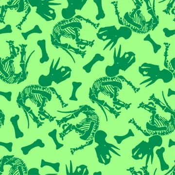 Triceratops bones. Stock Illustration