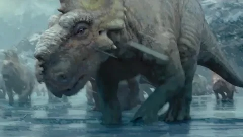 Triceratops dinosaurs extinction 3D Video stock 249776669