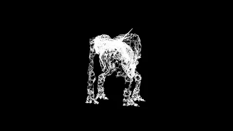 Triceratops Skeletons Plexus Structure Stock Footage 70862379