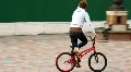 Trick cyclist HD Footage