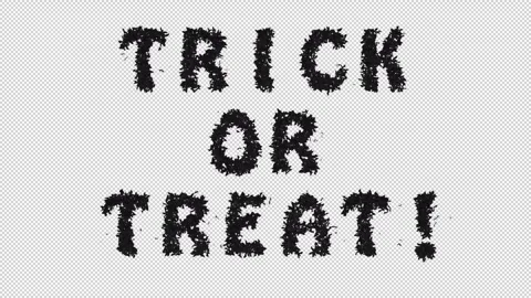 Trick or treat bat typeface transparent alpha channel background Stock Footage 314701452