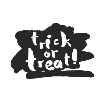 Trick or Treat with Ink Scribble Stock Illustration