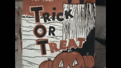 Trick or Treat Montage 1955 Stock Footage 163071663