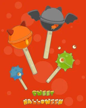 Trick or Treat Poster of Halloween Stock Illustration